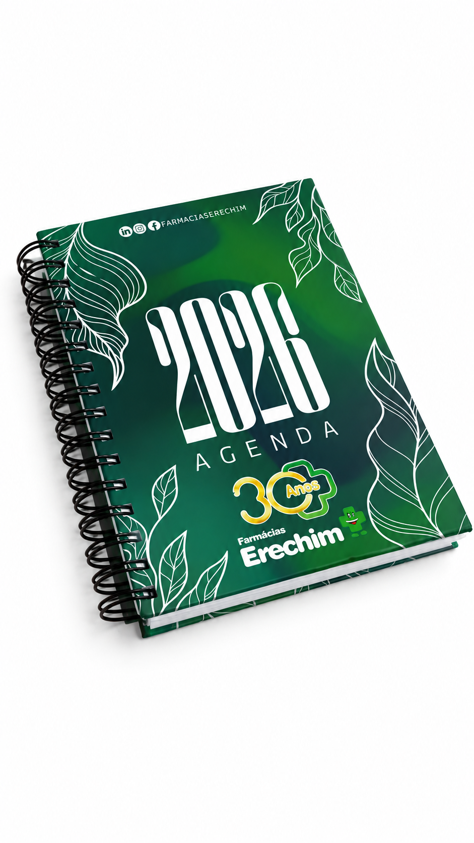 Agenda empresarial personalizada Farmácias Erechim