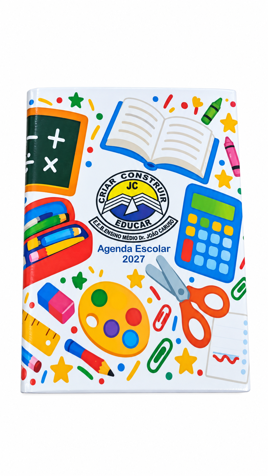 Capa da agenda escolar personalizada